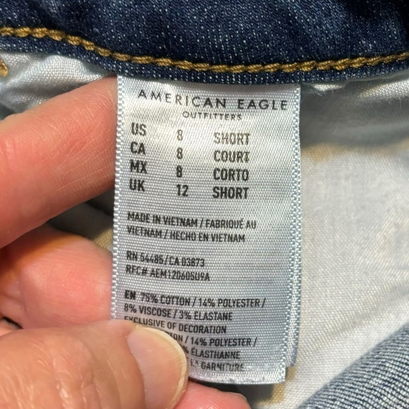 American Eagle midrise next level distressed skinny jeans size 8 - Picture 6 of 11